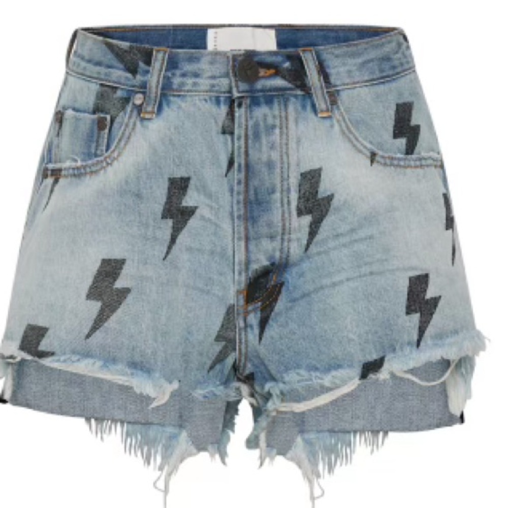 BLUE LIGHTNING LE WOLVES MID LENGTH DENIM SHORT